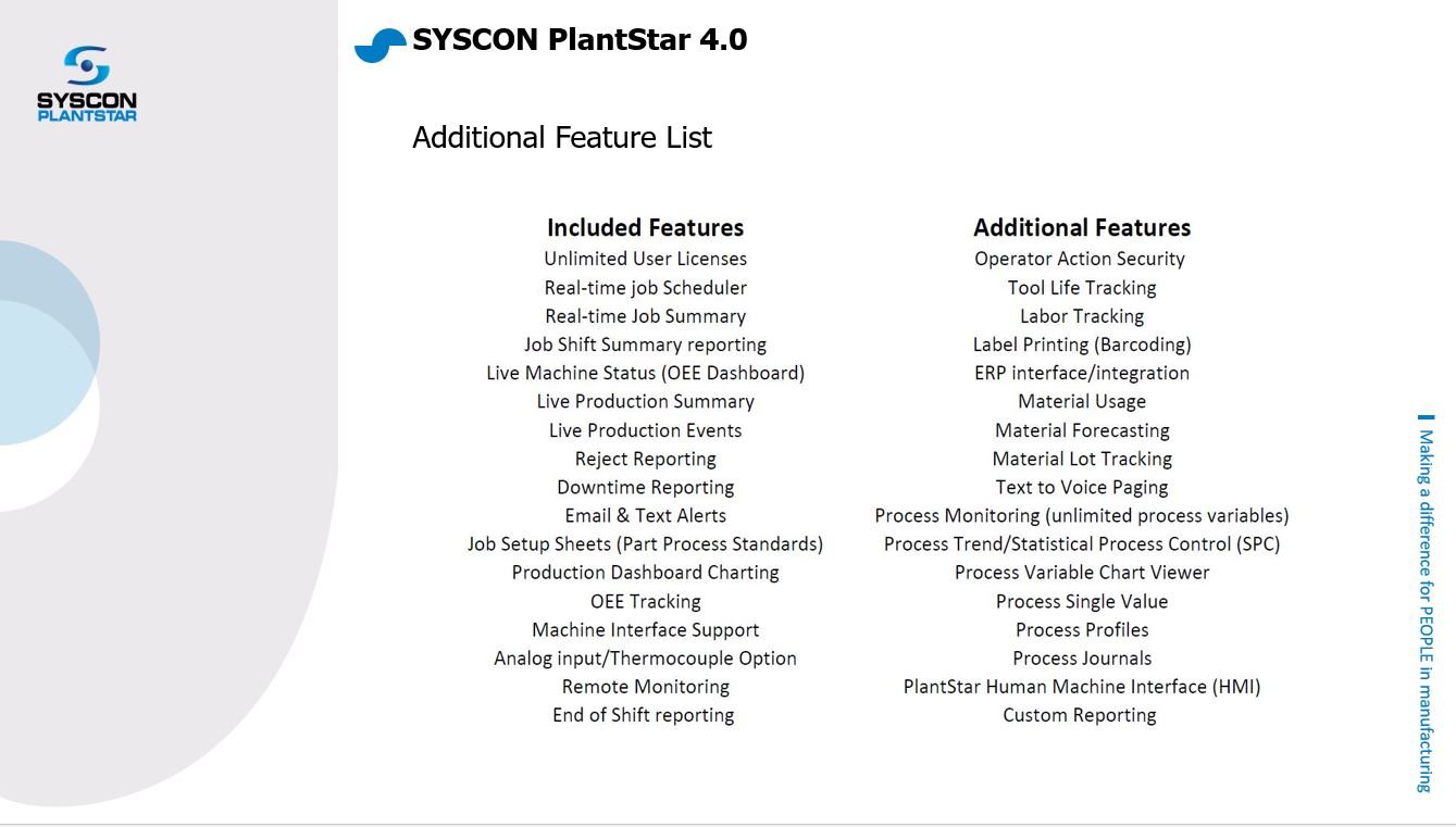 PlantStar 4.0 Features